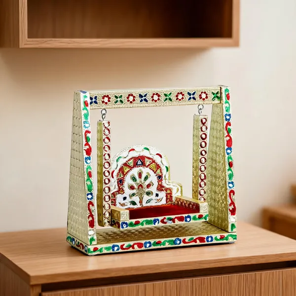 Wooden_Meenakari_Krishna_Swing_For_Idol