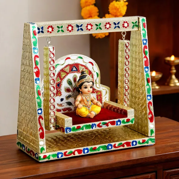 Wooden_Meenakari_Krishna_Swing_For_Idol
