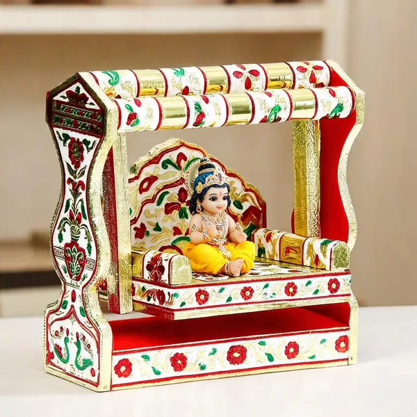 Wooden_Meenakari_Krishna_Swing_For_Idol