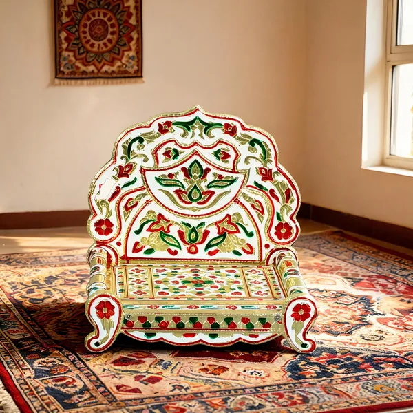 Meenakari_Gold_Plated_Floor_Cushion