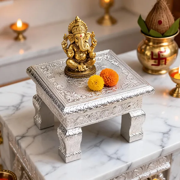 Wooden_Pooja_Chowki_With_Aluminum_Foil_Finish