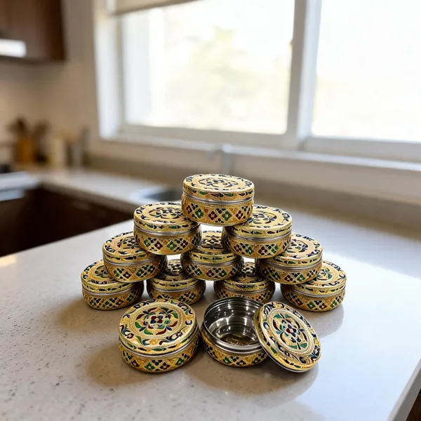 Stainless_Steel_Decorative_Container_With_Meenakari_Work