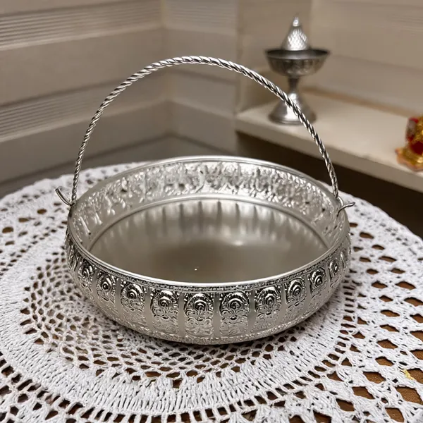 German_Silver_Hamper_Basket_Tray