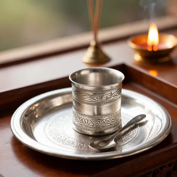 German_Silver_Panchpatra_With_Udarine_Set
