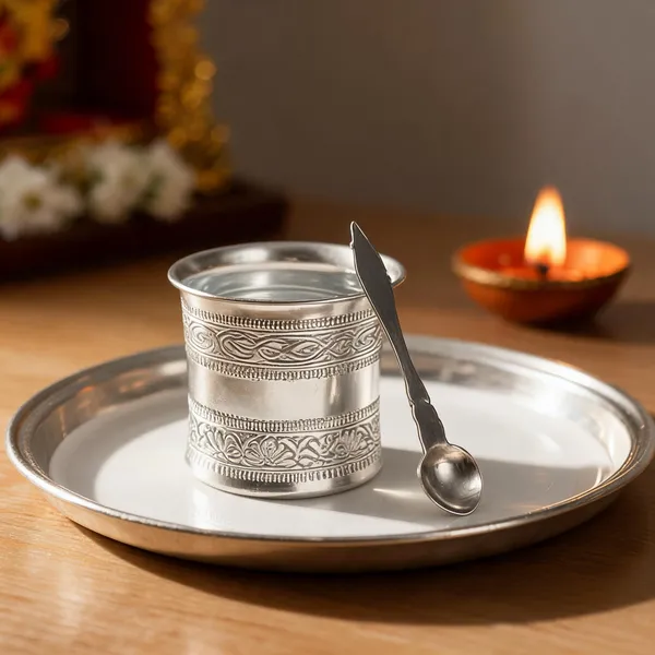 German_Silver_Panchpatra_With_Udarine_Set
