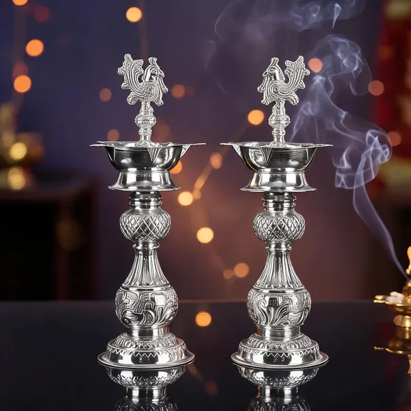 Peacock_Metal_Diya_With_Stand