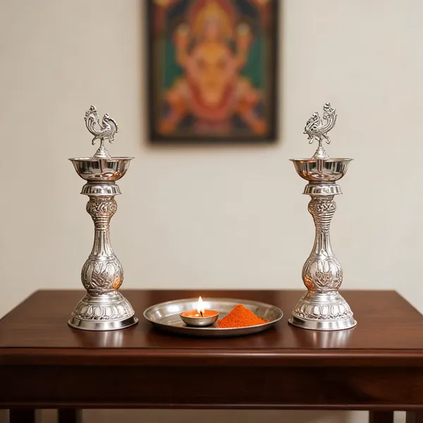 German_Silver_Diya_Set