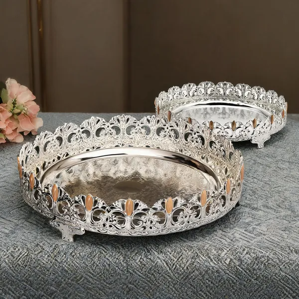 German_Silver_Serving_Tray_Set