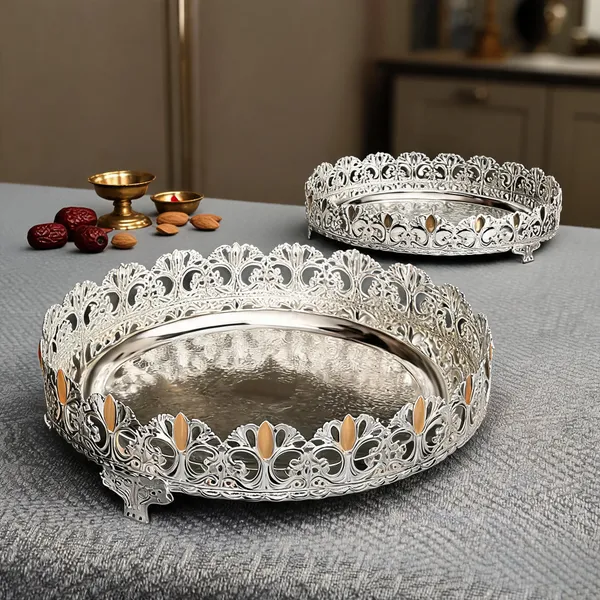 German_Silver_Serving_Tray_Set