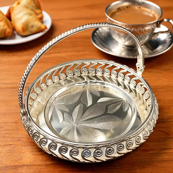 German_Silver_Serving_Tray_With_Handle