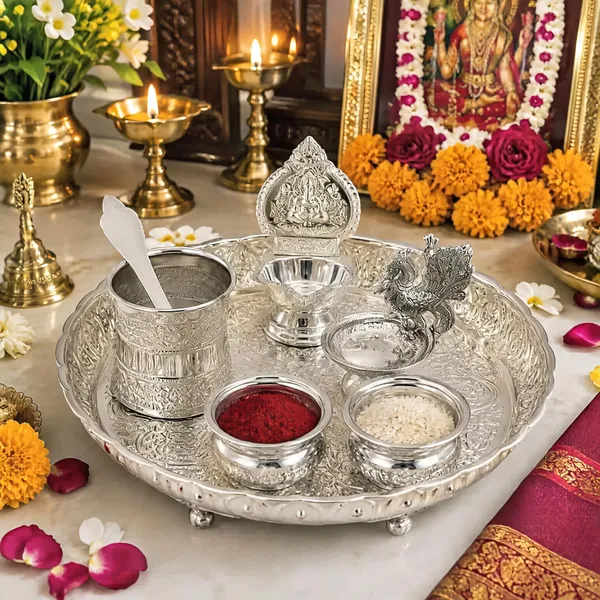 German_Silver_Pooja_Thali_Set_Pack_Of_6