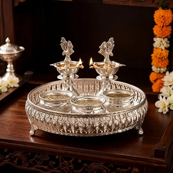 German_Silver_Pooja_Thali_Set