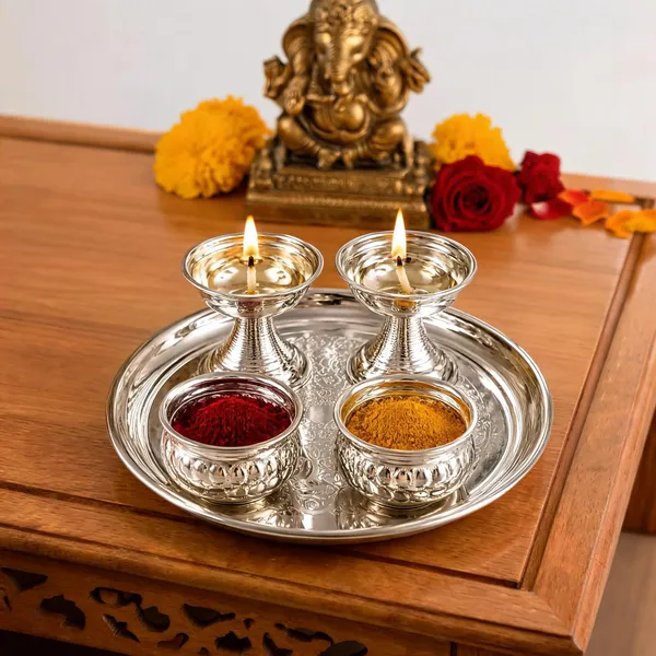 German_Silver_Pooja_Thali_Set