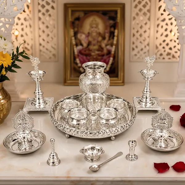 German_Silver_Pooja_Thali_Set