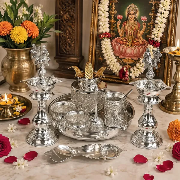 German_Silver_Pooja_Set
