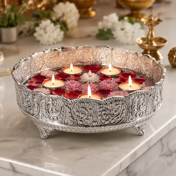 German_Silver_Urli_Bowl