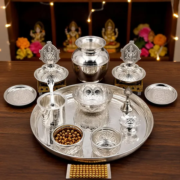 German_Silver_Pooja_Thali_Set