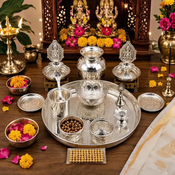 German_Silver_Pooja_Thali_Set
