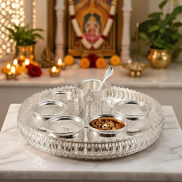 German_Silver_Pooja_Thali_Set