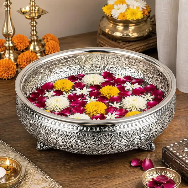 German_Silver_Urli_Bowl