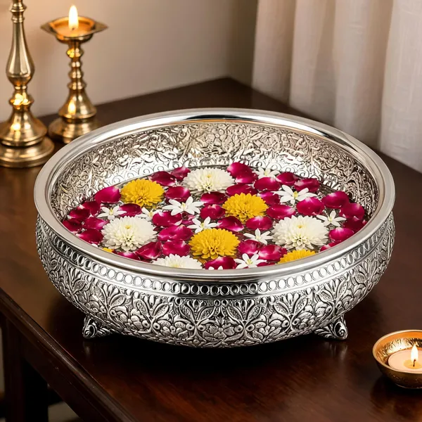 German_Silver_Urli_Bowl
