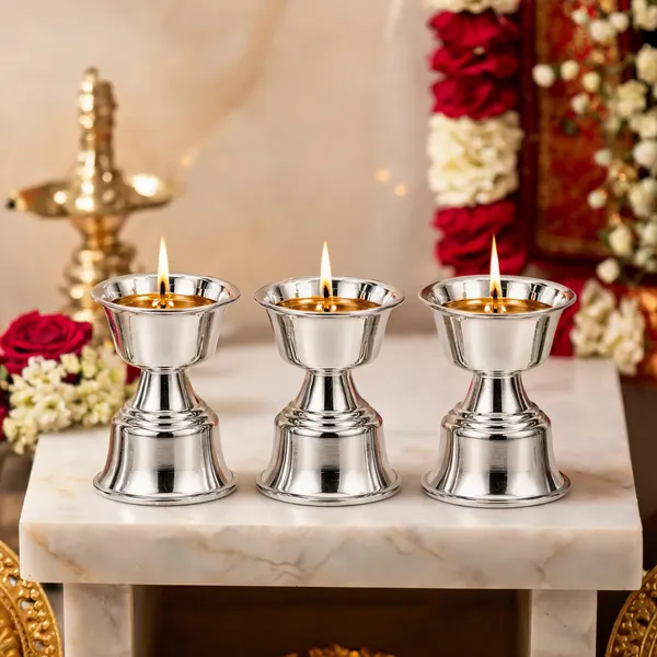 German_Silver_Diya_Set