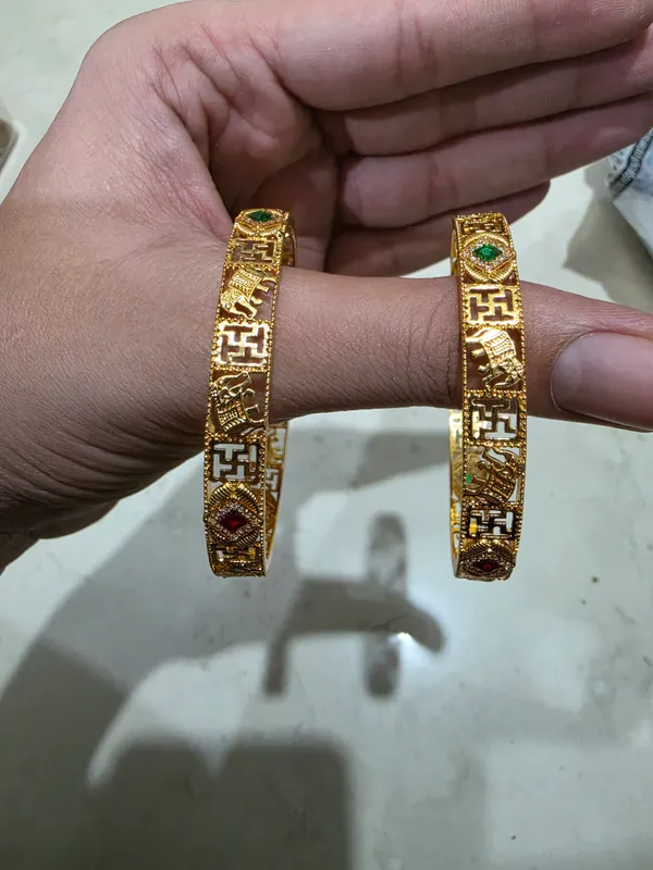 Gold_Tone_Embellished_Religious_Design_Bangles_for_Women