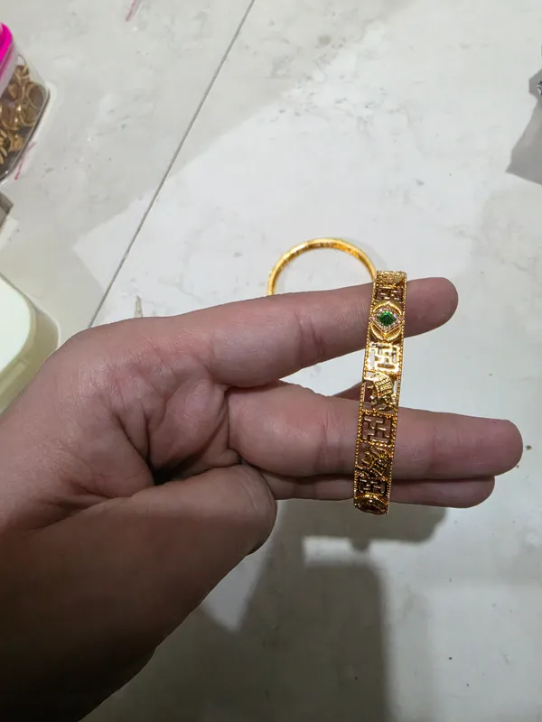 Gold_Tone_Embellished_Bangle_Bracelet_for_Women
