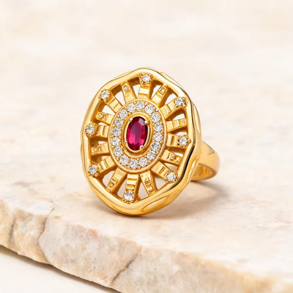 Gold_Brass_Oval_Stone_Statement_Ring_For_Women