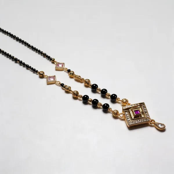 Gold_Brass_Black_Beaded_Mangalsutra_Dokiya_For_Women