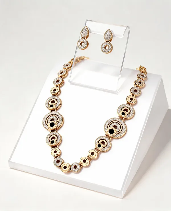 Gold_Brass_Geometric_Necklace_Set_For_Women