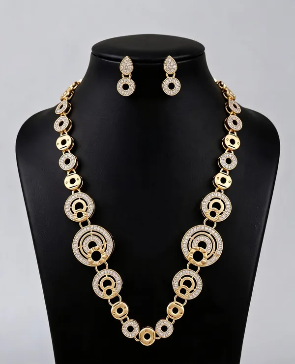 Gold_Brass_Geometric_Necklace_Set_For_Women