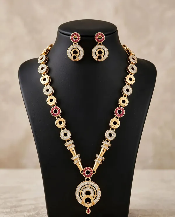 Gold_Brass_Stone_Studded_Necklace_Set_For_Women