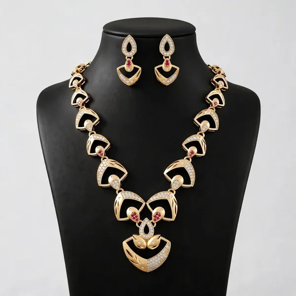 Gold_Brass_Statement_Necklace_Set_For_Women