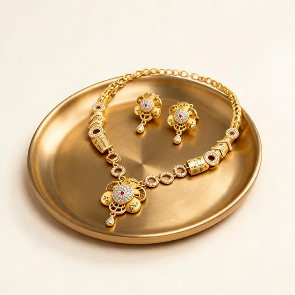 Gold_Brass_Traditional_Necklace_Set_For_Women