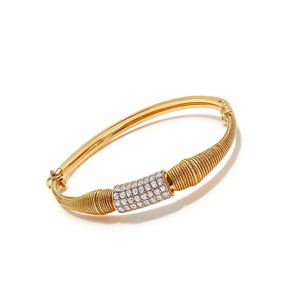 Gold_Brass_Stone_Embellished_Bangle_Bracelet_For_Women