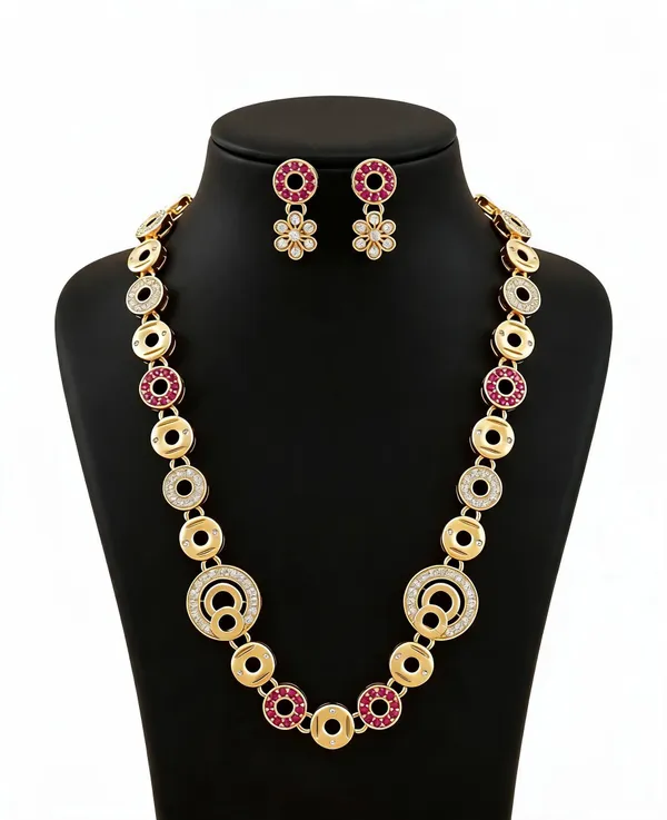 Gold_Brass_Stone_Studded_Necklace_Set_For_Women