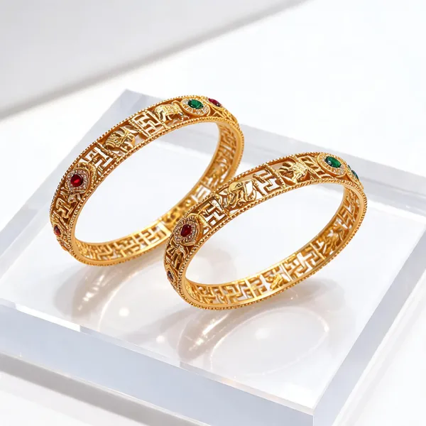 Gold_Brass_Religious_Motif_Embellished_Bangles_For_Women