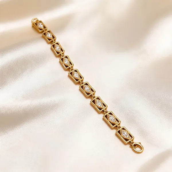 Gold_Brass_Stone_Link_Bracelet_For_Women