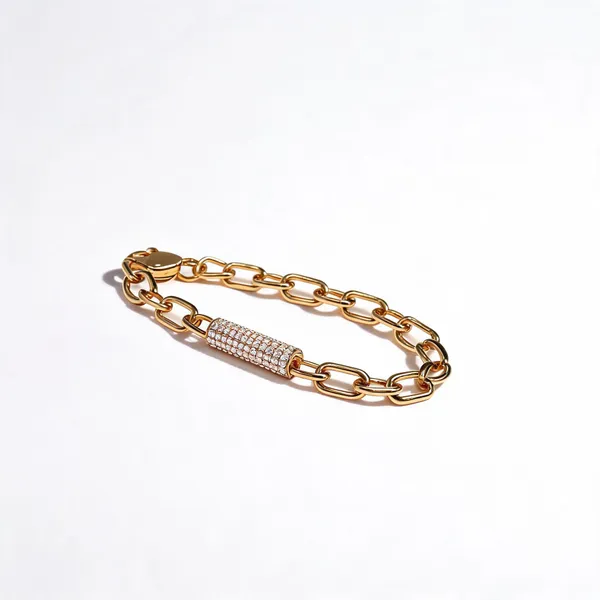 Gold_Brass_Rhinestone_Link_Bracelet_For_Women