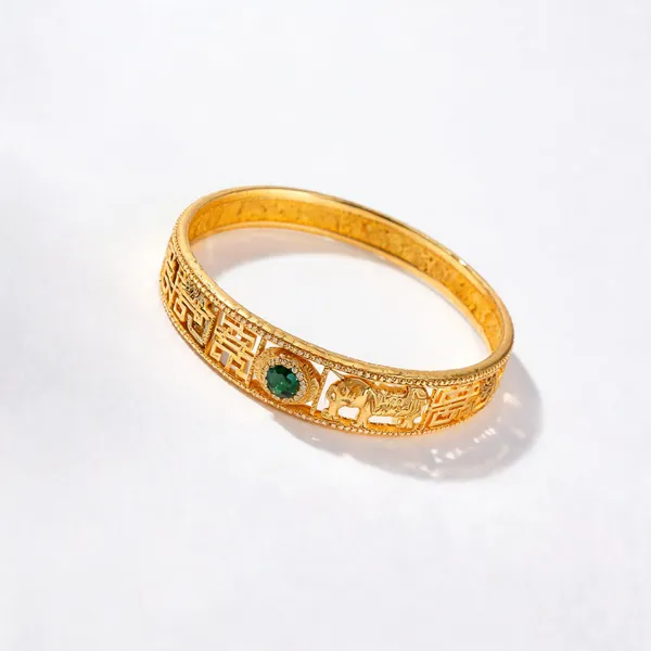 Gold_Brass_Embellished_Bangle_Bracelet_For_Women