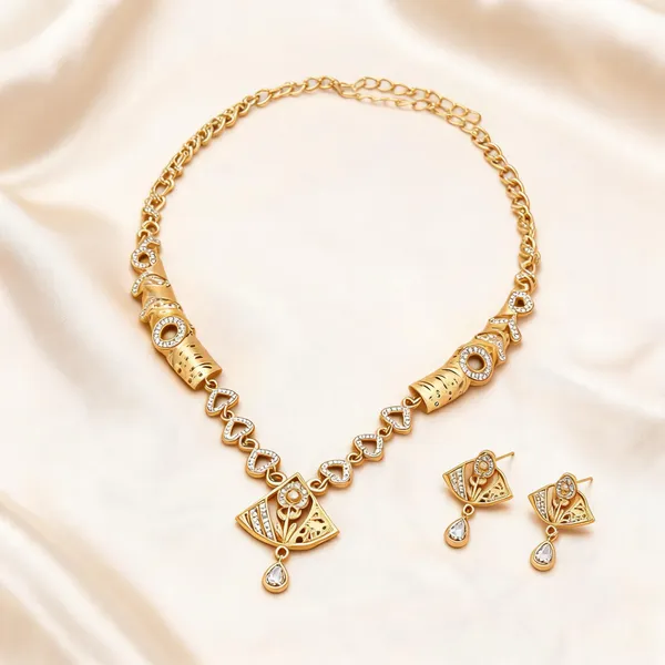 Gold_Brass_Traditional_Necklace_Set_For_Women