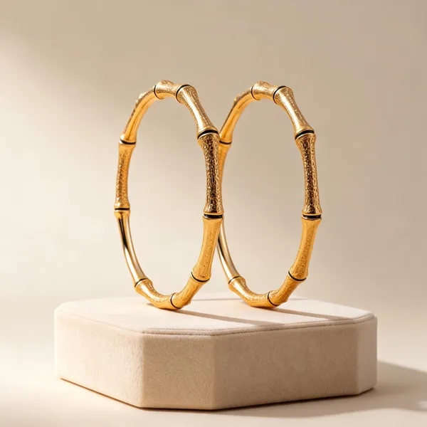 Gold_Brass_Textured_Bangle_Set_For_Women
