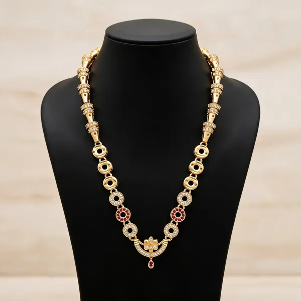 Gold_Brass_Traditional_Necklace_Set_For_Women