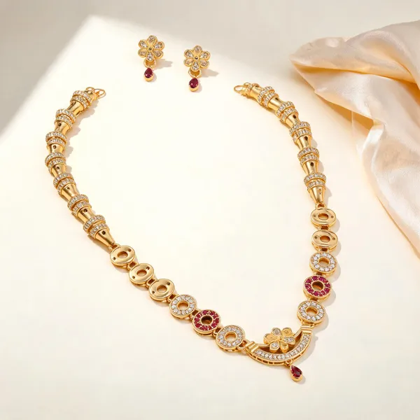 Gold_Brass_Traditional_Necklace_Set_For_Women