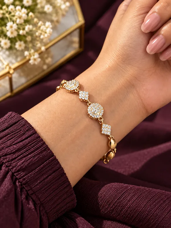 Gold-Tone_Crystal_Link_Bracelet_for_Women