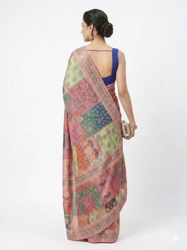 Pink_Printed_Ethnic_Saree_For_Women