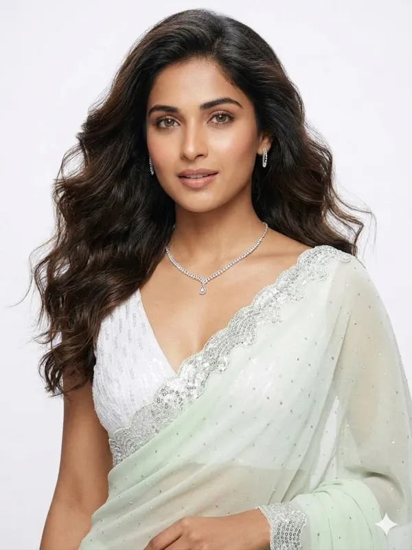 Mint_Green_Embellished_Saree_For_Women