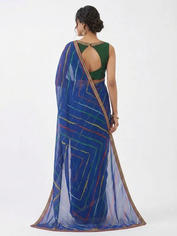 Blue_Chiffon_Printed_Saree_For_Women