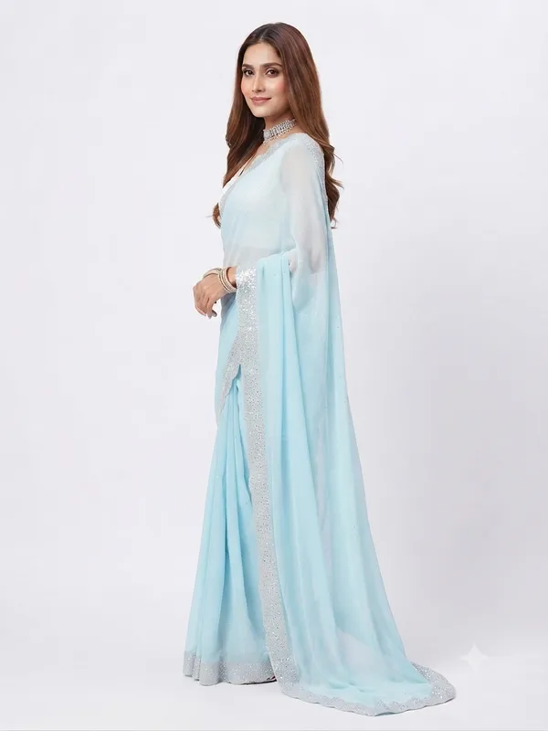 Light_Blue_Chiffon_Embellished_Saree_For_Women